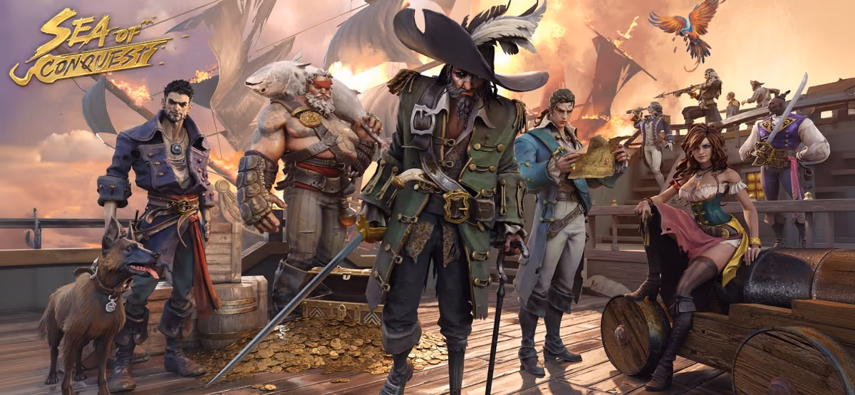 Sea of Conquest: Pirate War — official hero screenshot from the App Store listing